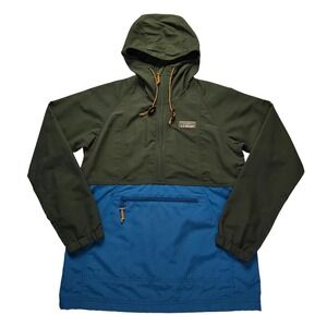 L.L.Bean Women's Green Blue Mountain Classic Anorak Windbreaker Packable XXS